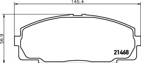 Колодки тормозные дисковые передние Strong Ceramic Toyota Hiace 2.0, 2.4, 3.0 (9 NP1004SC