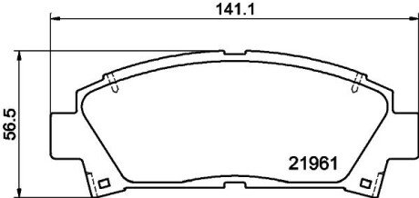 Дискові гальмівні колодки (передні) NP1077