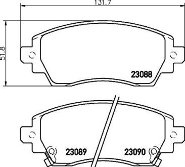 Дискові гальмівні колодки (передні) NP1120