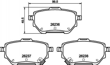 Гальмівні колодки TOYOTA Corolla E21 "F "19>>