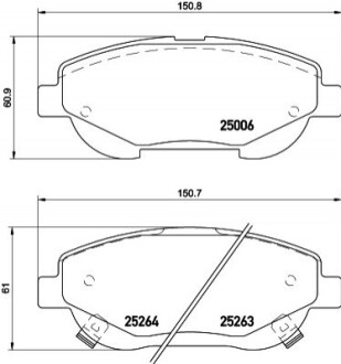 Тормозные колодки TOYOTA Avensis/Verso "F (201012->) "08>> NISSHINBO NP1158 (фото 1)