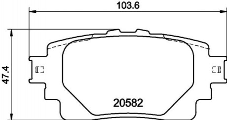 Колодки гальмівні дискові задні Toyota Corolla (E21) (19-) (NP1171) NISSHINBO