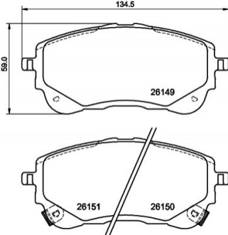 Дискові гальмівні колодки (передні) NP1173