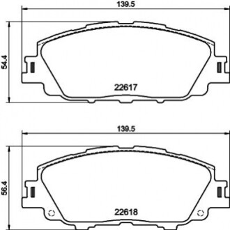 Колодки гальмівні дискові передні на Toyota Corolla (E21) (19-) NISSHINBO NISSHINBO NP1176 (фото 1)