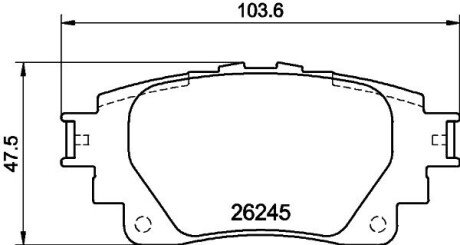 Гальмівні колодки TOYOTA Corolla/Yaris Cross "R "18>> NP1181