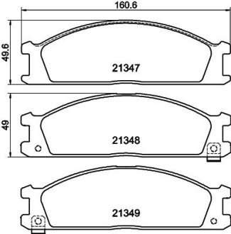 Колодки тормозные дисковые передние Nissan Pathfinder, Pick Up 2.4, 2.7, 3.2 (98-) (NP2008) NISSHINBO