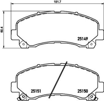 Колодки гальмівні дискові передні Strong Ceramic Isuzu D-Max I (TFR, TFS) (02-12), D-MAX II (TFR, TFS) (12-) (NP4005SC) NISSHINBO NP4005SC