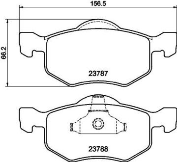 Колодки тормозные дисковые передние Mazda Tribute 2.0, 3.0 (06-08)/Ford KA 1.2, 1.3 (08-) (NP5028) NISSHINBO