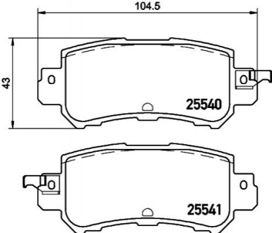 Дисковые тормозные колодки NP5052