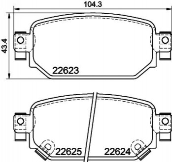 Комплект тормозных колодокMAZDA CX-3 (DK),CX-3 SUV (DK) Rear Axle NP5072