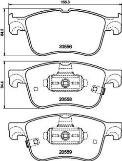 Колодки гальмівні дискові передні Ford Focus IV (18-), Kuga III (19-), Puma (19-) (NP5091) NISSHINBO NP5091