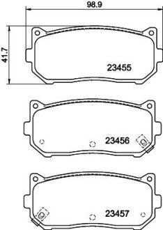 Колодки тормозные дисковые задние Kia Cerato, Carens 1.6, 1.8 2.0 (02-) (NP6026) NISSHINBO