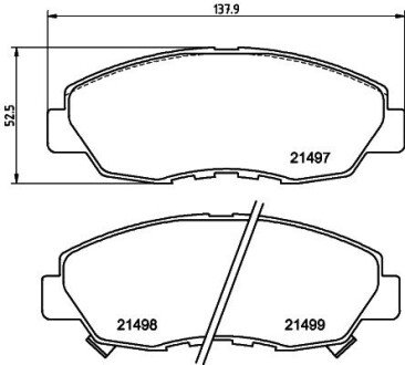 Колодки гальмівні дискові передні на Honda Civic VIII 1.7 (05-) (NP8000) NISSHINBO