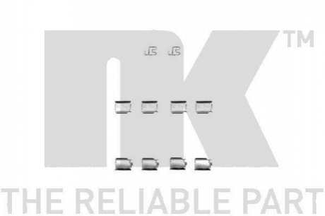 Комплектующие, колодки дискового тормоза NK 7936246 (фото 1)