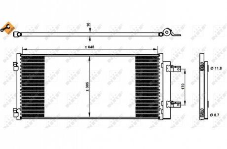 Радиатор кондиционера 350338