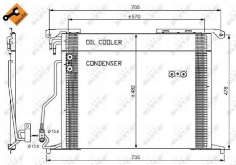 Радиатор кондиционера NRF 35578 (фото 1)