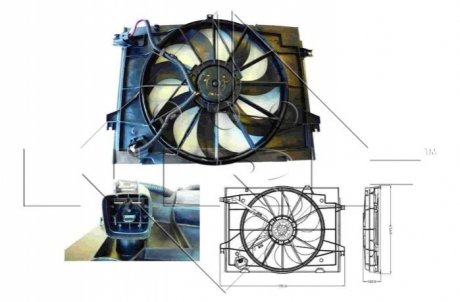 Вентилятор, охлаждение двигателя NRF 47285 (фото 1)