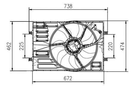 Вентилятор радиатора NRF 47950 (фото 1)