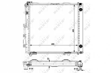 Радіатор NRF 504258 (фото 1)