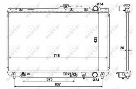 Радіатор NRF 53962 (фото 1)
