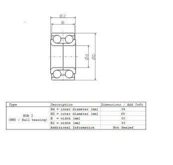 Підшипник маточини ZA35BWD07ACA108