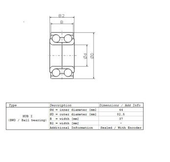 Підшипник ступиці ZA44BWD02ACA9601D