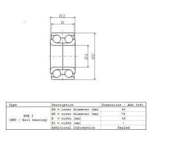 Подшипник ступицы ZA-/HO/40BWD15A-JB01