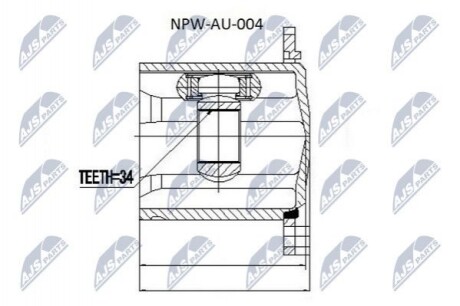 ШРКШ внутр. 34z Audi A4, A5, A6, A7, A8 08- NPW-AU-004