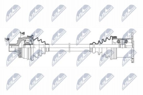 ПІВВІСЬ | AUDI A4 MTM 00-08, SEAT EXEO 08-13 NPWAU019