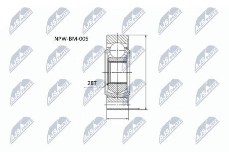 ШРКШ карданного валу BMW E39, E38 94-03 NPW-BM-005