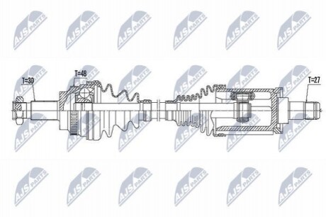 ПІВВІСЬ | BMW 5 E60/E61 XDRIVE 525D/525I/525XI/530D/530XD/530I/530IX 04-10 /ЛІВ,ПЕРЕД/ NPWBM081