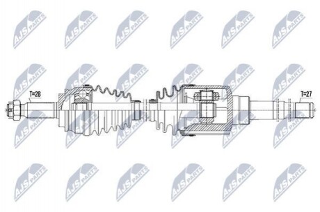 ПІВВІСЬ | JEEP COMPASS/PATRIOT 2.0/2.4 4WD 08- /ATM,ПЕРЕД,ПРАВ/ NPWCH044