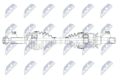 ПІВВІСЬ | JEEP COMPASS/PATRIOT 2.0/2.4 4WD 08- /ATM,ЗАД,ЛІВ/ NPWCH048