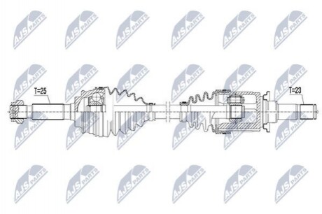 ПІВВІСЬ | JEEP COMPASS/PATRIOT 2.0/2.4 4WD 08- /ATM,ЗАД,ПРАВ/ NPWCH050