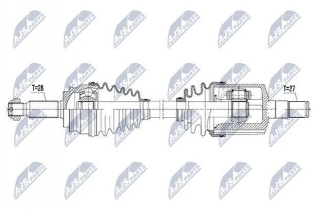 ПІВВІСЬ | JEEP COMPASS/PATRIOT 2.0/2.4 14- /ATM,ЛІВ/ NPWCH052