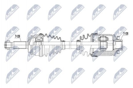 ПІВВІСЬ | JEEP COMPASS/PATRIOT 2.0/2.4 14- /ATM,ПРАВ/ NPWCH054