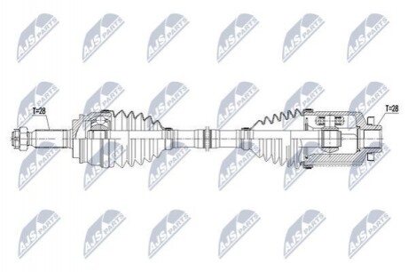 ПІВВІСЬ | JEEP COMPASS 2WD 2.4 14- /ATM,ПРАВ/ NPWCH056