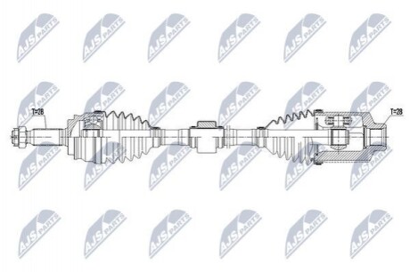 ПІВВІСЬ | JEEP COMPASS 4WD 2.4 14- /ATM,ПРАВ/ NPWCH058