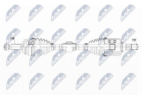 Піввісь приводу лів. Jeep Compass/Patriot 06- NPW-CH-060