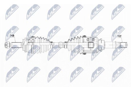 Піввісь приводу передн. прав. Jeep Compass/Patriot 06- NPW-CH-064