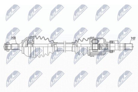 ПІВВІСЬ | CITROEN C3 II AIRCROSS 1.2T,1.5HDI 17-, OPEL CROSSLAND X 1.2T,1.5TD 18- /ПРАВ, ATM AT6/ NPWCT107