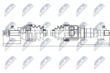 ПІВВІСЬ | FORD FOCUS I 1.4,1.6,1.8 98-04 /ПРАВ/ NPWFR030