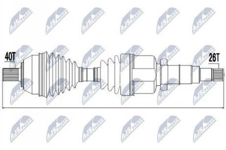 ПІВВІСЬ | FORD MONDEO IV, GALAXY, S-MAX 1.8TDCI/2.0TDCI 07-13, VOLVO V70 2.0D 136KM 07- /ПРАВ MTM/ NPWFR049