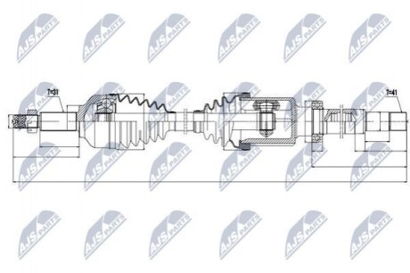 ПІВВІСЬ | FORD TRANSIT 310 13-, TOURNEO CUSTOM/TRANSIT CUSTOM 310 12- /ПРАВ/ NPWFR074