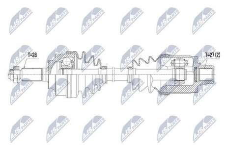 ПІВВІСЬ | HONDA ACCORD CL 2.0,2.4 03- /ПРАВ MTM/ATM/ NPWHD032