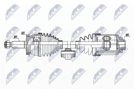 Піввісь права Hyundai Santa Fe 2,2 CRDi 08-09 NPW-HY-599