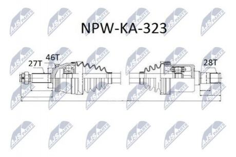 ПІВВІСЬ | KIA CEED 2.0CRDI 06- /MTM ЛІВ/ NPWKA323