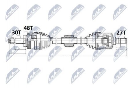 ПІВВІСЬ | KIA SPORTAGE 1.7/2.0CRDI 2WD 10-, HYUNDAI IX35 1.7/2.0CRDI 2WD 10- /PRAW,MTM/ NPWKA327