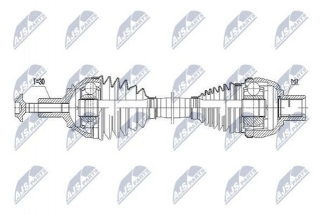 ПІВВІСЬ | MERCEDES A W176 A160CDI-A220CDI, A200 12-, B W246/W242 B160CDI-B220CDI 11-, CLA C117 CLA180CDI, CLA200 13 /ПЕРЕД,ПРАВ/ NPWME059