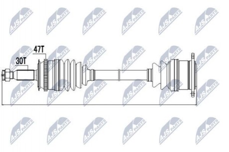 Піввісь передня права NPW-MS-001